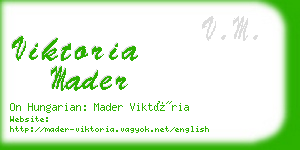 viktoria mader business card